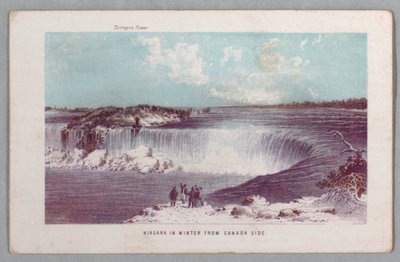Niagara in de winter vanaf de Canadese kant uit 