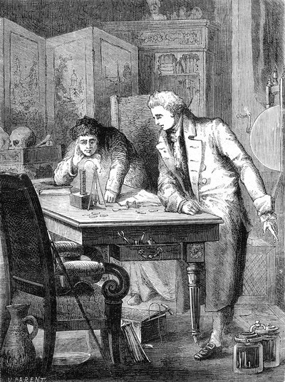 Nicholson en Carlisle ontleden water door de batterij van Volta, Londen 2 mei 1800 door Unknown artist