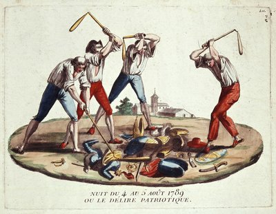 Nacht van 4-5 augustus 1789, of patriottische waanzin, laat 18e eeuw door Unknown artist
