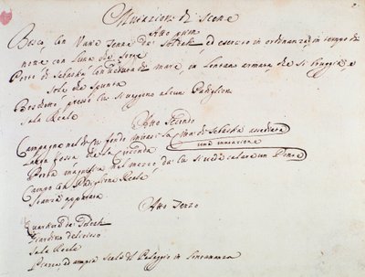 Aantekeningen over de enscenering van de opera Mithridate door Giuseppe Aldrovandini door Unknown artist