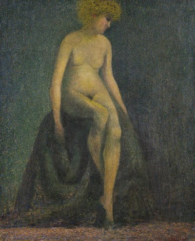 Naakt met blond haar, vervalsing in de stijl van Georges Seurat door Unknown artist