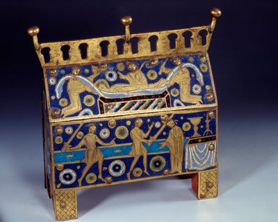 Kunstobject: Emaille jacht, goud en koper van Sint Thomas Becket door Unknown artist