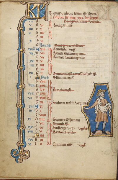 Oktober Agenda Pagina; Zaaien door Unknown artist