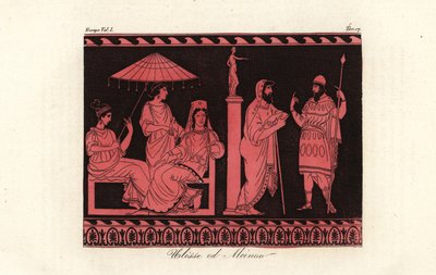 Odysseus vermaakt door Alcinous, heerser van de Phaiaciërs op het eiland Scheria door Unknown artist