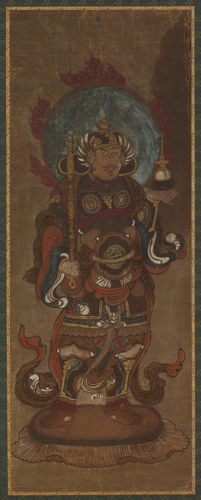 Een van de twaalf deva: Bishamon-ten (<em>Vaisravana</em>) door Unknown artist