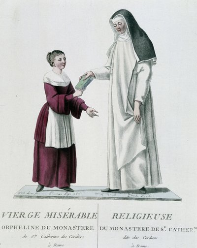 Wees en religieuze ellendige maagd van het klooster van St. Catherine des Cordiers in Rome door Unknown artist