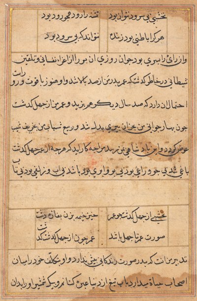 Pagina uit Verhalen van een Papegaai (Tuti-nama): tekstpagina door Unknown artist