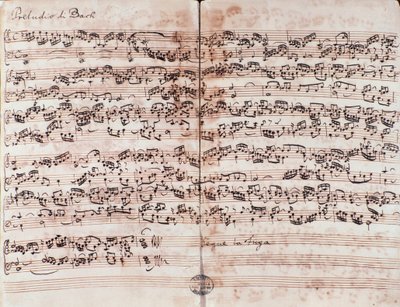 Pagina van Prelude in C in Das Wohltemperierte Klavier door Johann Sebastian Bach door Unknown artist