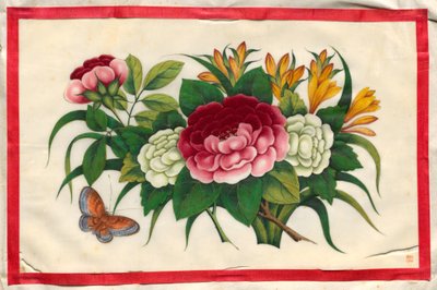Schilderij Tien uit het Geïllustreerde Boek van Bloemen en Vlinders door Unknown artist