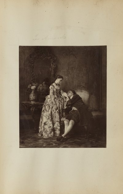 [Schilderij van jong stel]. door Unknown artist
