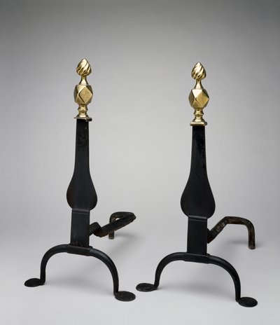 Paar Andirons door Unknown artist