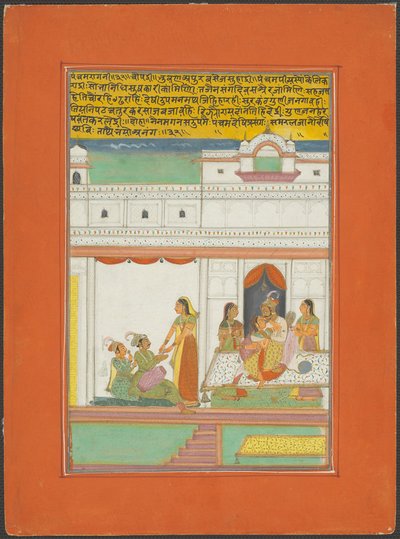 Panchama Ragini, bladzijde uit een Jaipur Ragamala-set door Unknown artist