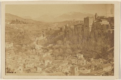 [Panoramisch uitzicht op het Alhambra, Granada, Spanje]. door Unknown artist