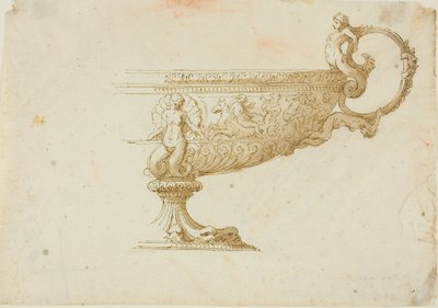 Gedeeltelijke schets van een Tazza door Unknown artist