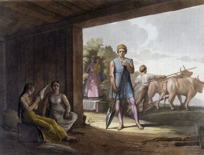 Paternalistische kolonisatie door Jezuïeten met behulp van de knowhow van de Tupi Guaranis Indianen in Paraguay door Unknown artist