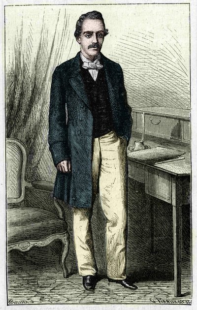 Paul du Chaillu (1837-1903), Franse ontdekkingsreiziger van Equatoriaal Afrika. door Unknown artist