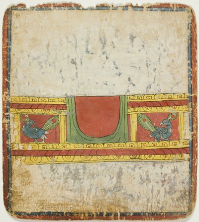 Pauwentroon, uit een set inwijdingskaarten (Tsakali) door Unknown artist
