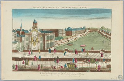 Kijkdoos, Veue et Perspective de la Samaritaine de Paris, No. 62 door Unknown artist