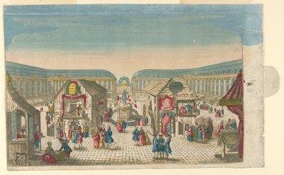 Place Vendôme Tijdens de Saint-Ovide Kermis, Parijs door Unknown artist
