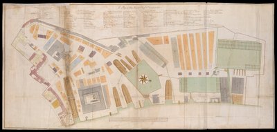 Plan van Deptford Dockyard door Unknown artist