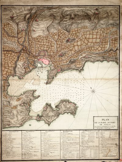 Plan van Toulon door Unknown artist