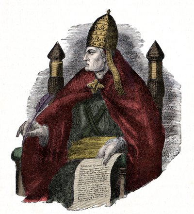 Paus Gregorius de Grote (Gregorius Magnus) (590-604) door Unknown artist