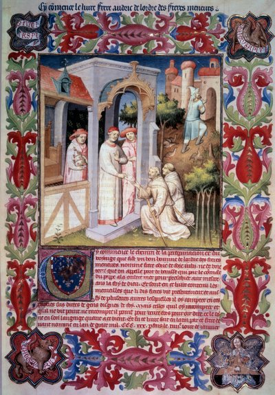 Paus Johannes XXII vertrouwt Odoric van Pordenone (Franciscaan) de missie toe om overzee te evangeliseren door Unknown artist