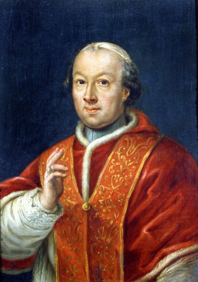 Paus Pius (Pio of Pius) VI (1717-1799). Anoniem schilderij. Rome, Museum van Risorgimento. door Unknown artist