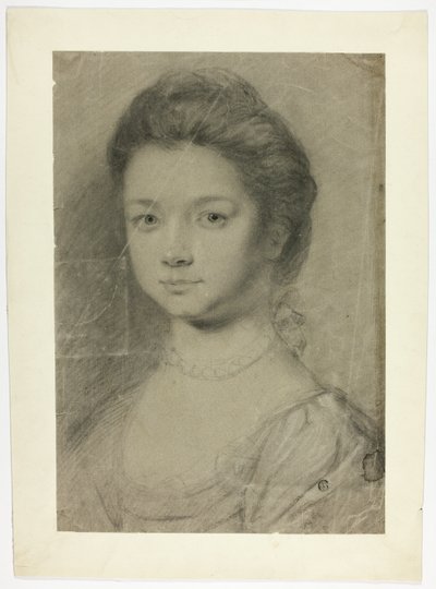 Portretbuste van jonge vrouw door Unknown artist