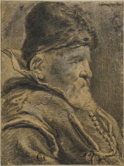 Portretbuste van een oude man door Unknown artist