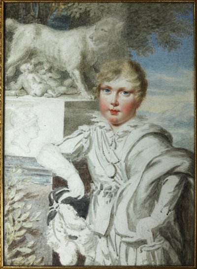 Portret van prins Napoleon François Bonaparte als kind door Unknown artist