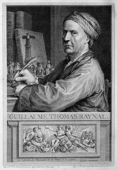Portret als frontispice van Raynal - in 
