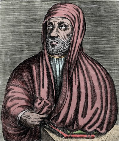 Portret van Abu Ali al Husain ibn Abdallah ibn Sina (Avicenna) (980-1037), Iraanse arts. Gravure uit de 17e eeuw door Unknown artist