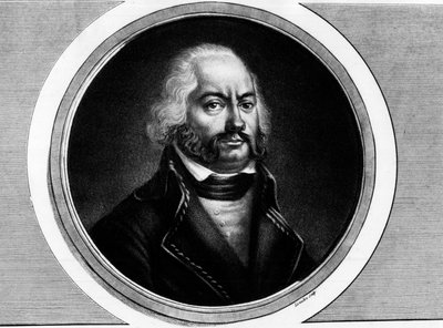 Portret van Adam Philippe, Graaf van Custine (1740 - 1793), Franse generaal. Gravure in 