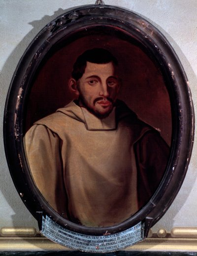 Portret van Adriano Banchieri, Italiaanse componist, muziektheoreticus, organist en dichter door Unknown artist