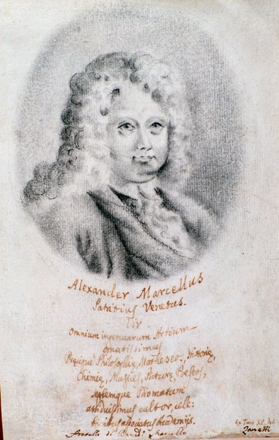 Portret van Alessandro Marcello (tekening) door Unknown artist