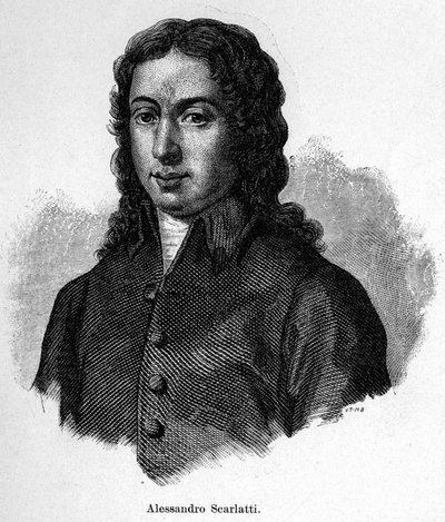Portret van Alessandro Scarlatti (1660 - 1725), Italiaanse componist door Unknown artist