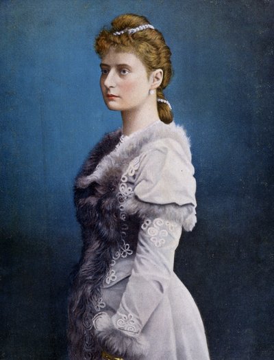 Portret van Alexandra Fjodorovna (Alix van Hessen en bij de Rijn, Alexandra Feodorovna Romanova, Alexandra Fiodorovna Romanova, Victoria Alix Helene Louise Beatrice van Hessen en de Rijn, Alix de Hesse-Darmstadt) (1872-1918), Keizerin door Unknown artist