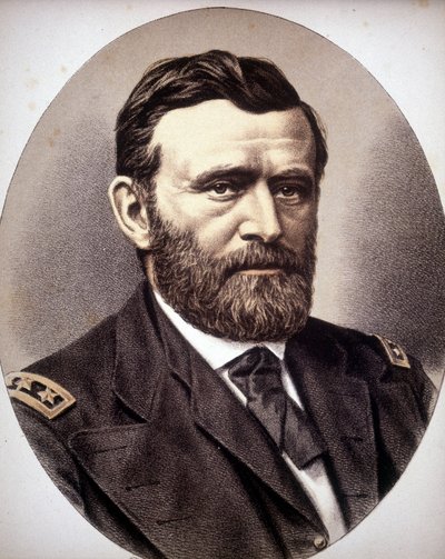 Portret van Amerikaanse generaal en staatsman Ulysses Simpson Grant (1822 - 1885) door Unknown artist