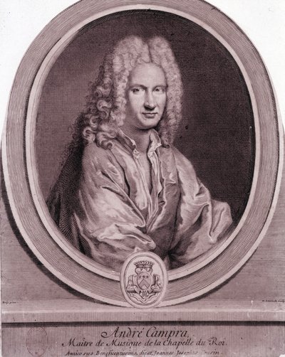 Portret van André Campra (1660-1744), Franse componist door Unknown artist