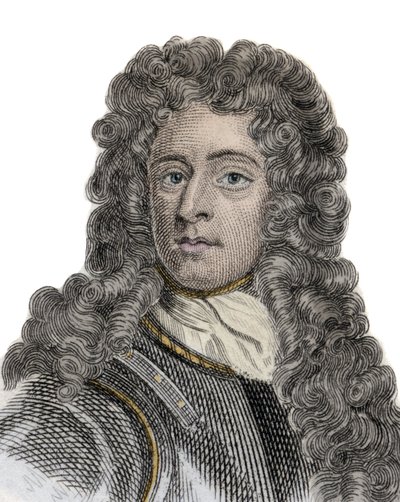 Portret van Arthur Herbert (1647-1716), graaf van Torrington, admiraal en Engelse politicus. Gravure uit de 19e eeuw door Unknown artist
