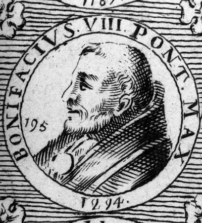 Portret van Bonifatius VIII (Benedetto Caetani ook wel Bonifacio VIII genoemd) door Unknown artist