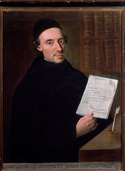 Portret van Carlo Zuccari (1704-1792) Italiaanse componist en violist door Unknown artist