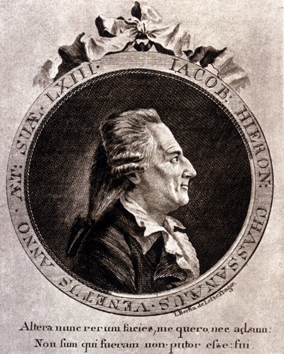 Portret van Casanova (1725 - 1798) - portret in frontispice, in Histoire de ma fuite des prisons de la République de Venetië, geschreven in Dux in Bohemen door Unknown artist