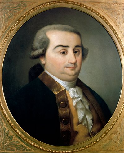 Portret van Cesare Beccaria (Bonesana), Markies de Beccaria (1738-1794), Italiaanse jurist en econoom. Anoniem schilderij uit de 18e eeuw. Museo de Milan, Milaan, Italië door Unknown artist