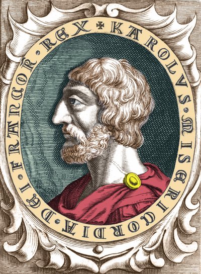 Portret van Karel de Grote of Karel I de Grote (742 - 814) Koning van de Franken door Unknown artist