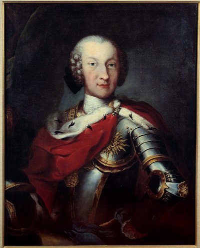 Portret van Charles Emmanuel III (1701-1773) Hertog van Savoye, Koning van Sardinië, Grootmeester van de Annunciade Anoniem schilderij. 18e eeuw Parijs, Museum van het Legioen van Eer door Unknown artist