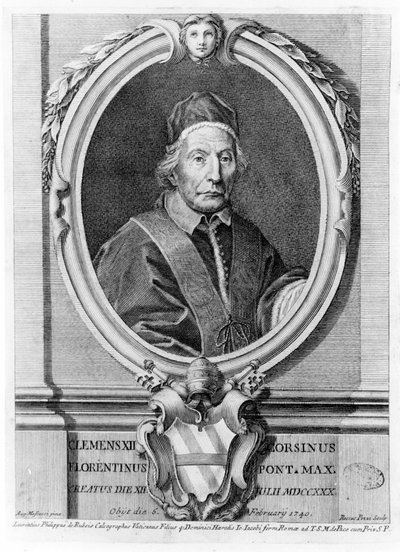 Portret van Clemens XII (1652 - 1740). door Unknown artist