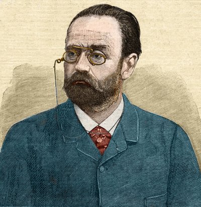 Portret van Emile Zola (1840-1902) Franse schrijver door Unknown artist