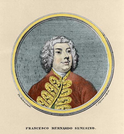 Portret van Francesco Bernardo Senesino (1680 - 1750) door Unknown artist